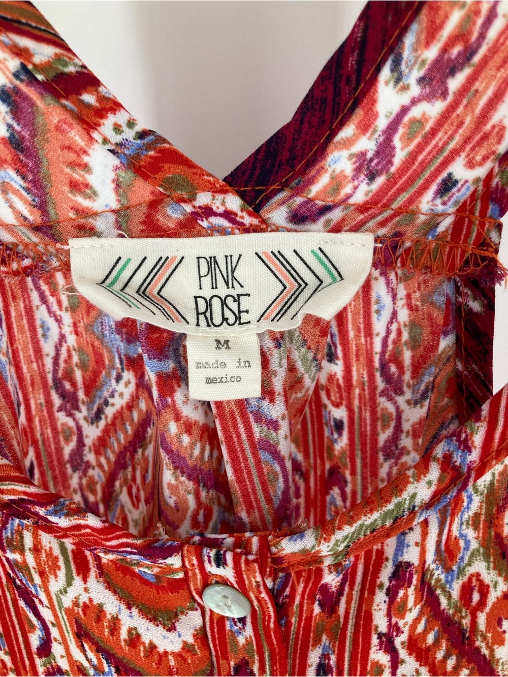 Pink Rose Red Multicolor Patterned Racerback Tank - Picture 2 of 3